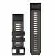QuickFit 26 Watch Bands, Black/Pebble Gray Silicone - 010-13393-00 - Garmin